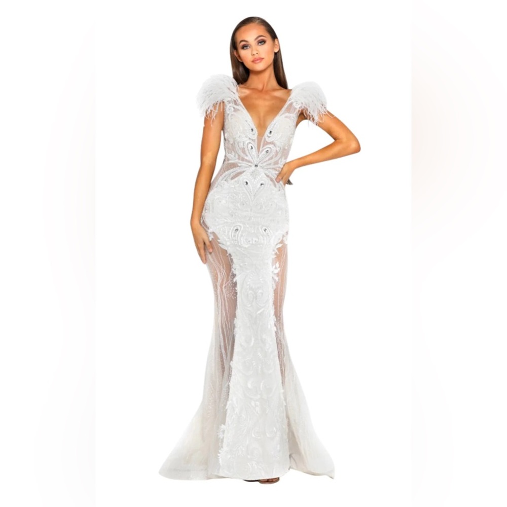 White Portia and Scarlett Prom Dress PS1986 DRESS